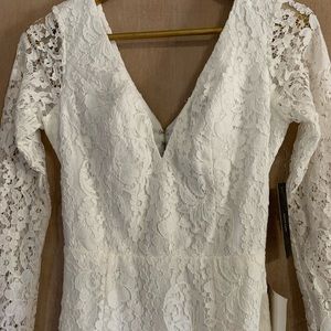 Lulus White maxi lace dress